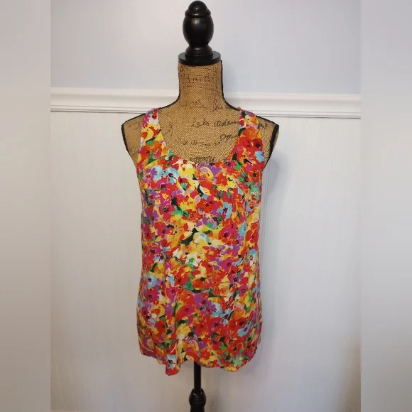CAbi Luisa Floral Tank Style #5045 Size Medium EUC - Picture 2 of 9
